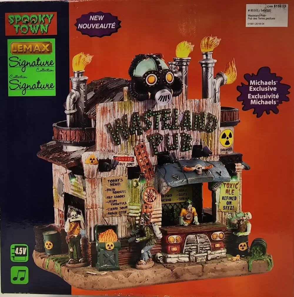 Lemax 2018 Spooky Town WASTELAND PUB #85305 NRFB Lighted Building w/ Sound *
